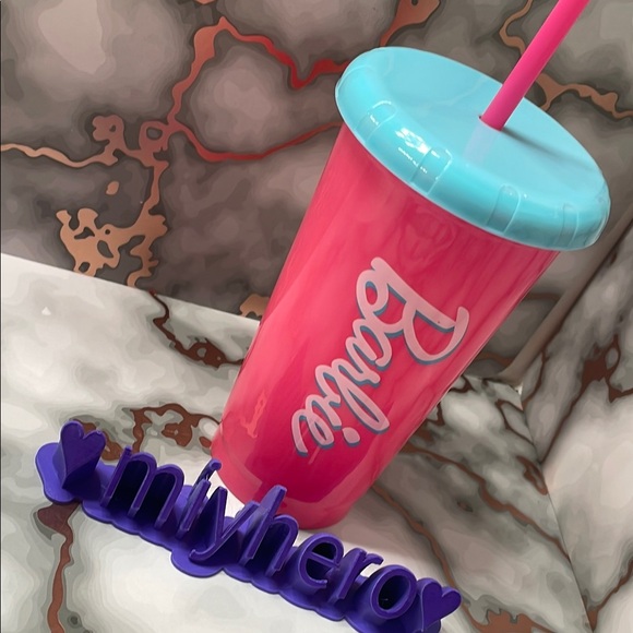 3pc Barbie Travel Set with Pink Travel bag, Tumbler and Socks - Picture 7 of 10